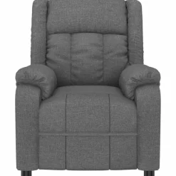 vidaXL Sillón de masaje eléctrico tela Gris oscuro Best
