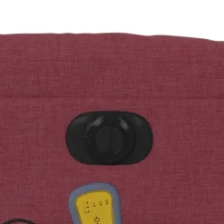 vidaXL Sillas-Sillón de masaje elevable eléctrico tela rojo tinto