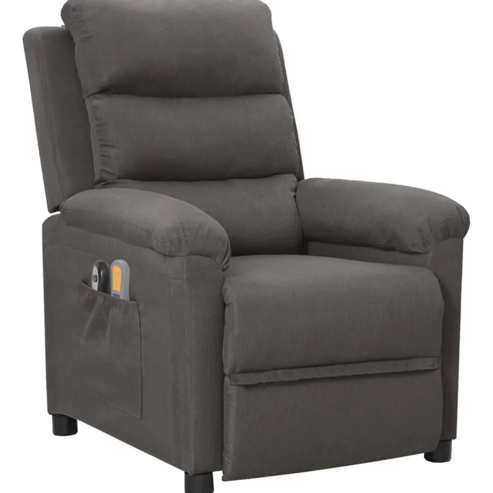 vidaXL Sillas-Sillón de masaje eléctrico tela