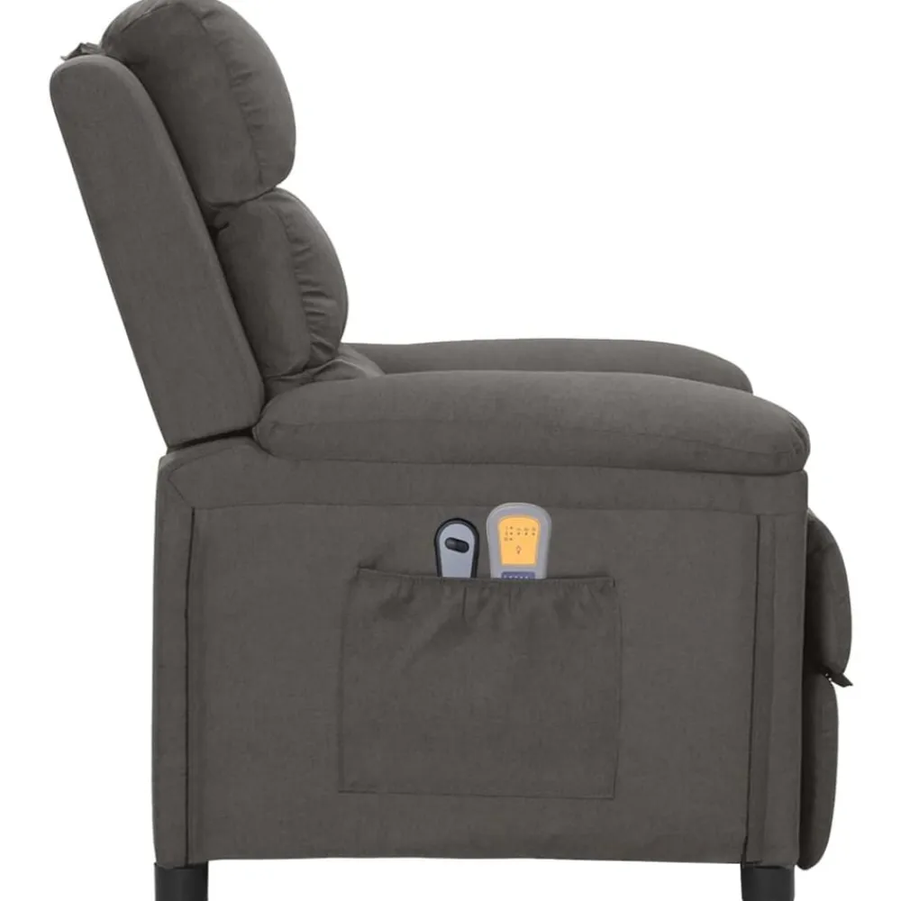 vidaXL Sillas-Sillón de masaje eléctrico tela