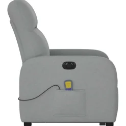 vidaXL Sillas-Sillón de masaje eléctrico reclinable elevable tela