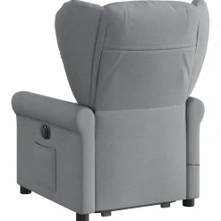 vidaXL Sillas-Sillón de masaje eléctrico reclinable elevable tela