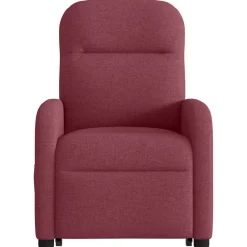 vidaXL Sillón de masaje eléctrico reclinable elevable tela rojo tinto Rojo vino tinto Discount