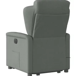 vidaXL Sillón de masaje eléctrico reclinable elevable tela Gris oscuro Online