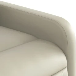 vidaXL Sillón de masaje elevable eléctrico cuero sintético Crema Sale