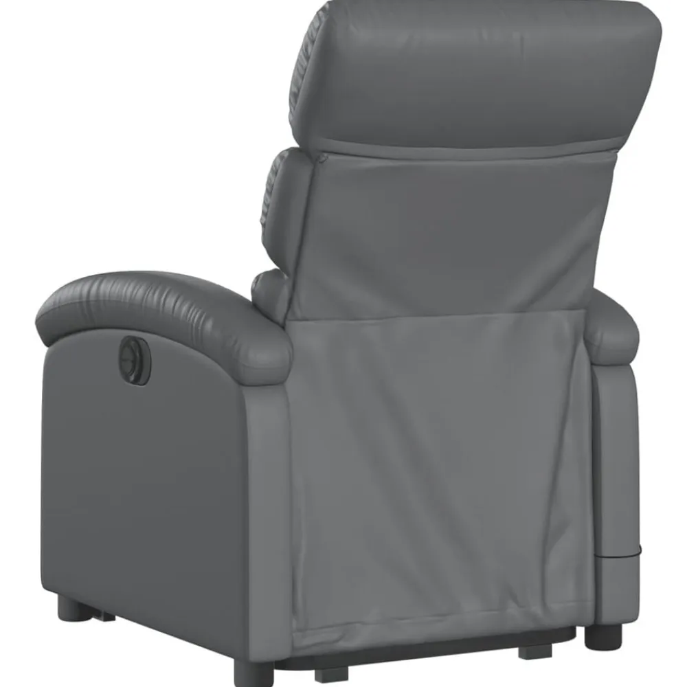 vidaXL Sillas-Sillón de masaje elevable eléctrico cuero sintético