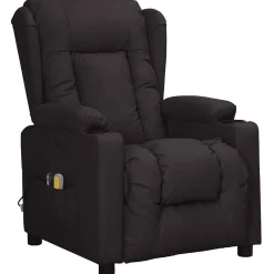 vidaXL Sillón de masaje eléctrico cuero sintético Negro Best