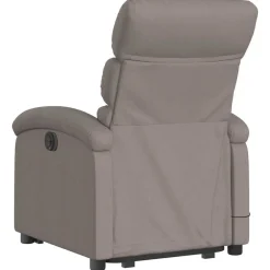 vidaXL Sillón de masaje eléctrico reclinable elevable tela Taupé Clearance