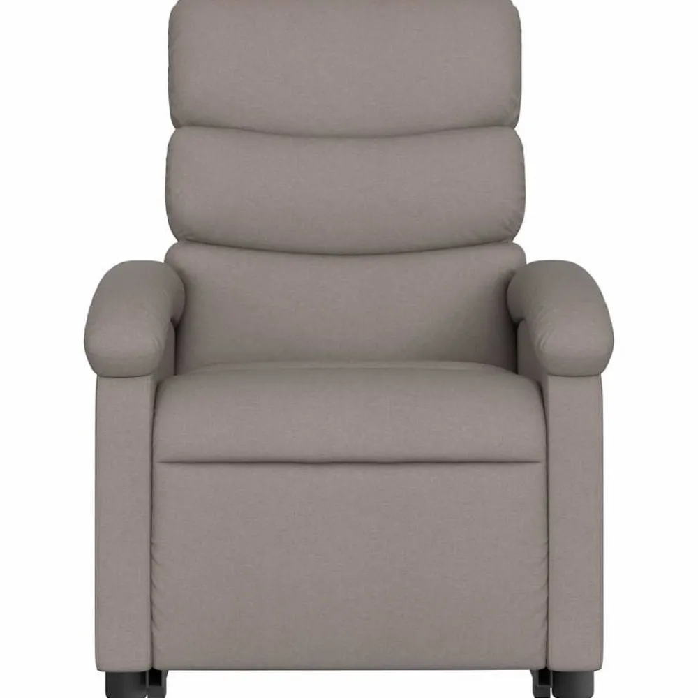 vidaXL Sillón de masaje eléctrico reclinable elevable tela Taupé Clearance