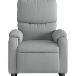 vidaXL Sillón de masaje eléctrico reclinable elevable tela Gris claro Best
