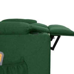 vidaXL Sillón de masaje eléctrico tela Verde oscuro Outlet