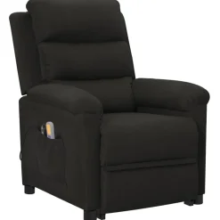 vidaXL Sillón de masaje elevable tela Negro Best