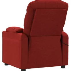 vidaXL Sillón de masaje eléctrico tela rojo tinto Rojo vino tinto Outlet
