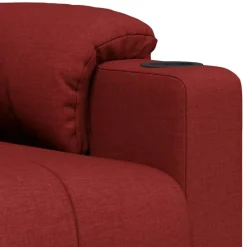 vidaXL Sillón de masaje eléctrico tela rojo tinto Rojo vino tinto Outlet