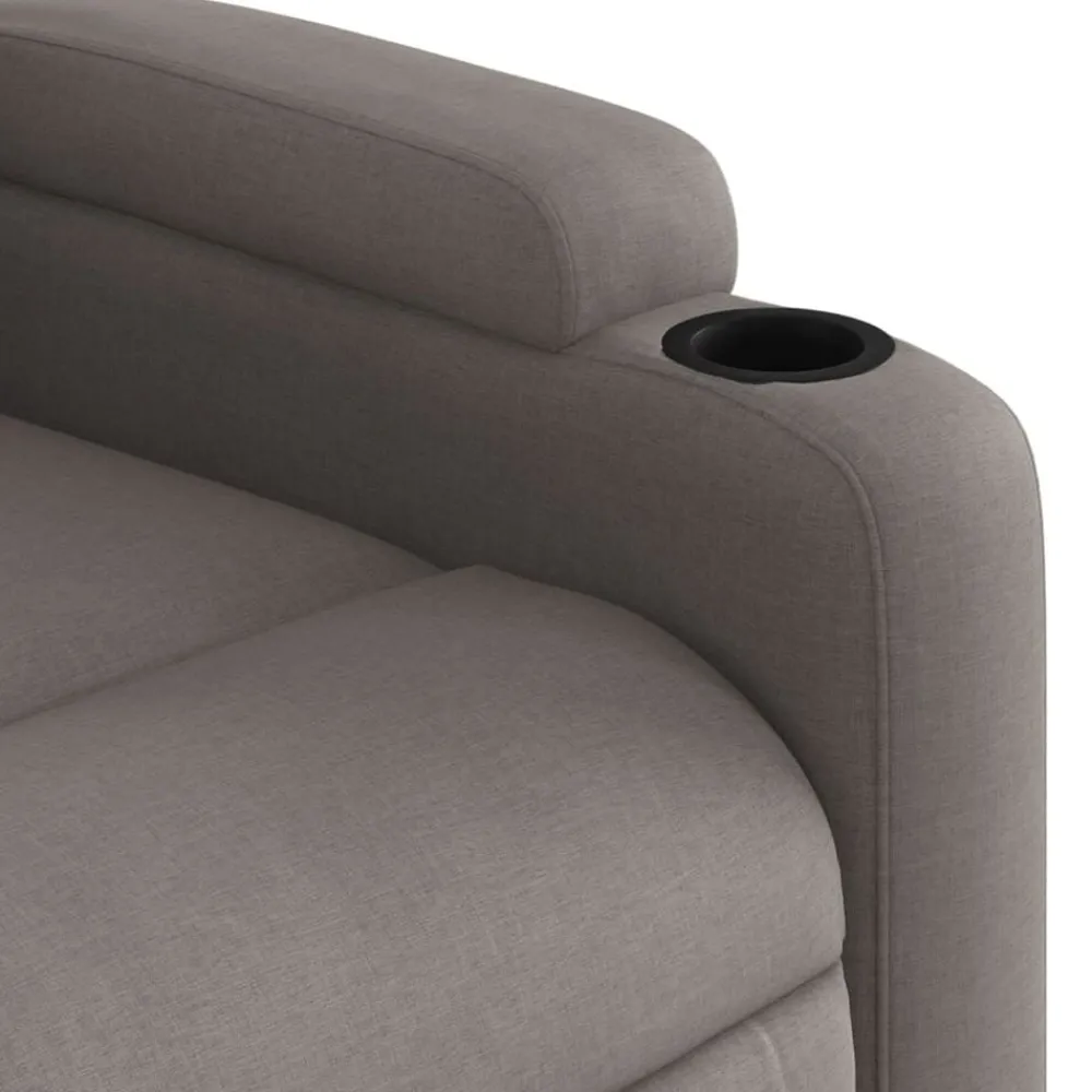 vidaXL Sillón de masaje eléctrico reclinable elevable tela Taupé New