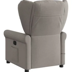 vidaXL Sillas-Sillón de masaje reclinable de tela gris