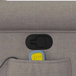 vidaXL Sillas-Sillón de masaje reclinable de tela gris