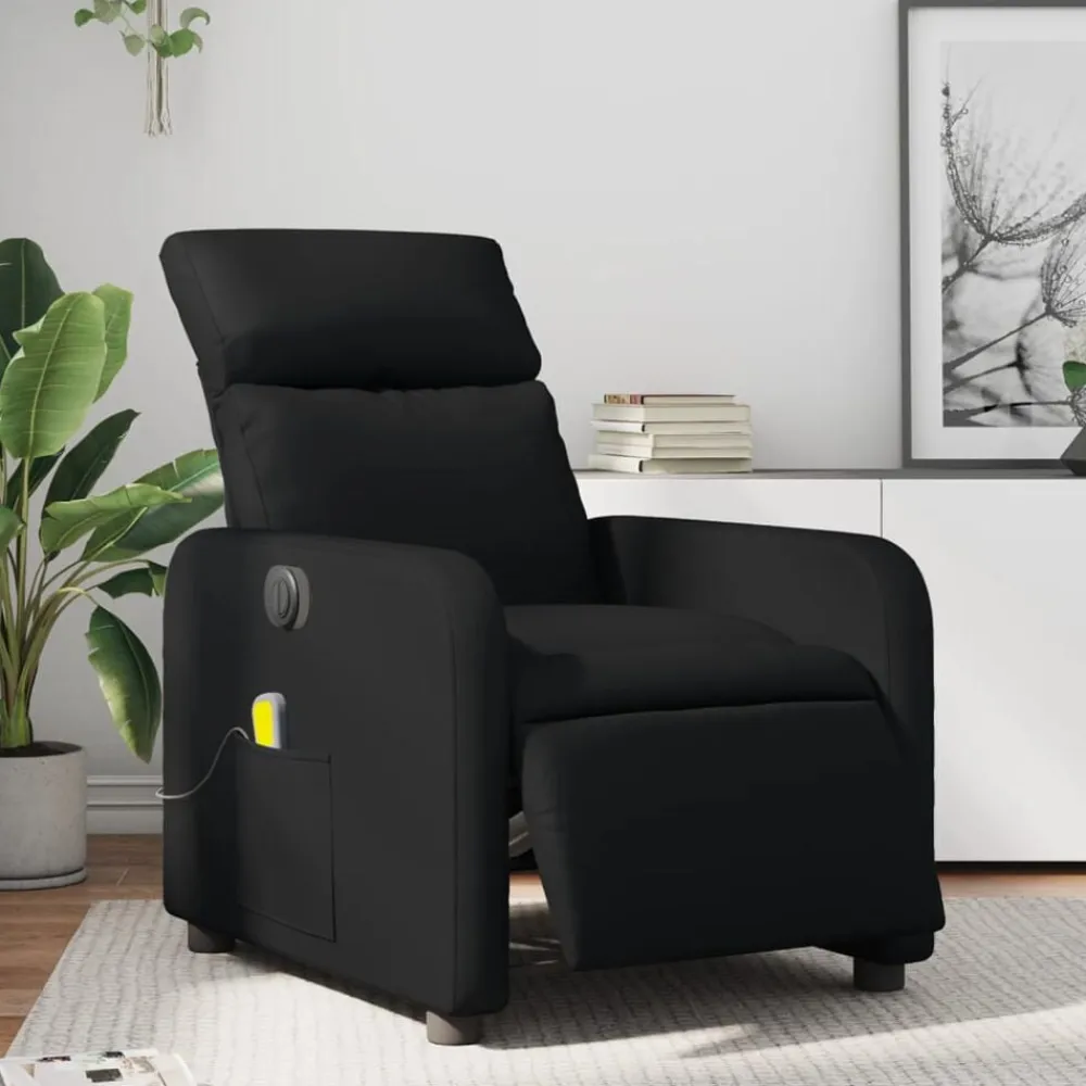 vidaXL Sillas-Sillón de masaje reclinable eléctrico cuero sintético