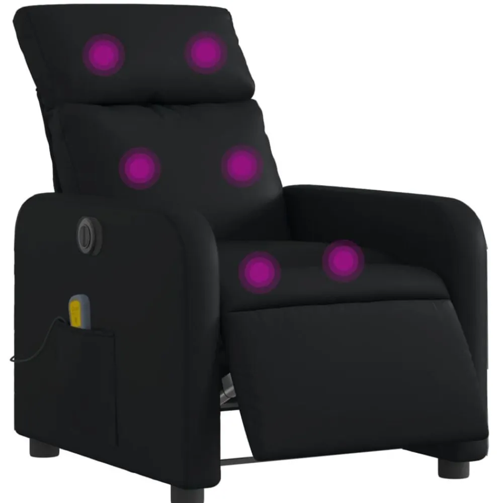 vidaXL Sillas-Sillón de masaje reclinable eléctrico cuero sintético
