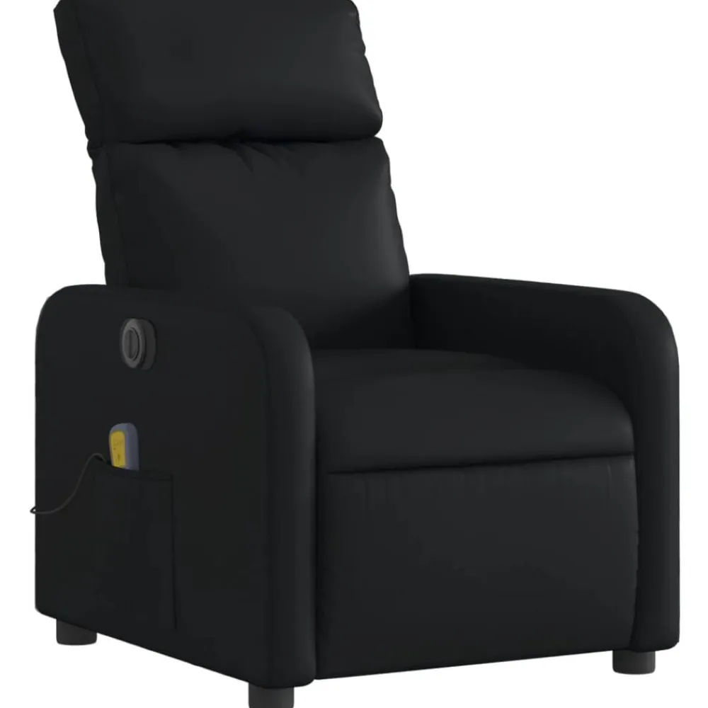 vidaXL Sillas-Sillón de masaje reclinable eléctrico cuero sintético