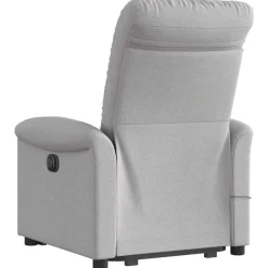 vidaXL Sillón de masaje reclinable de pie de tela Gris nube Outlet