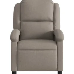 vidaXL Sillas-Sillón de masaje reclinable de tela gris