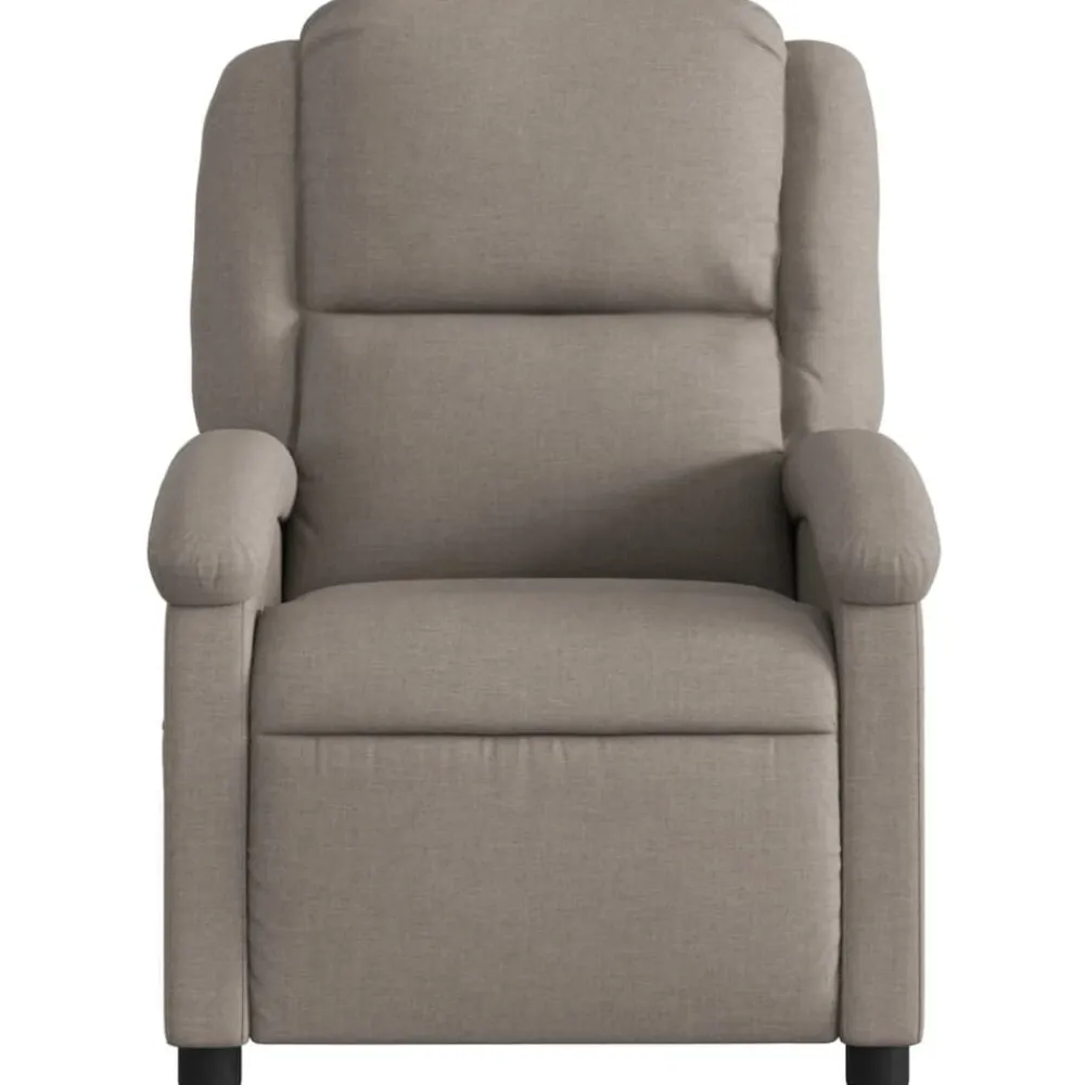 vidaXL Sillas-Sillón de masaje reclinable de tela gris