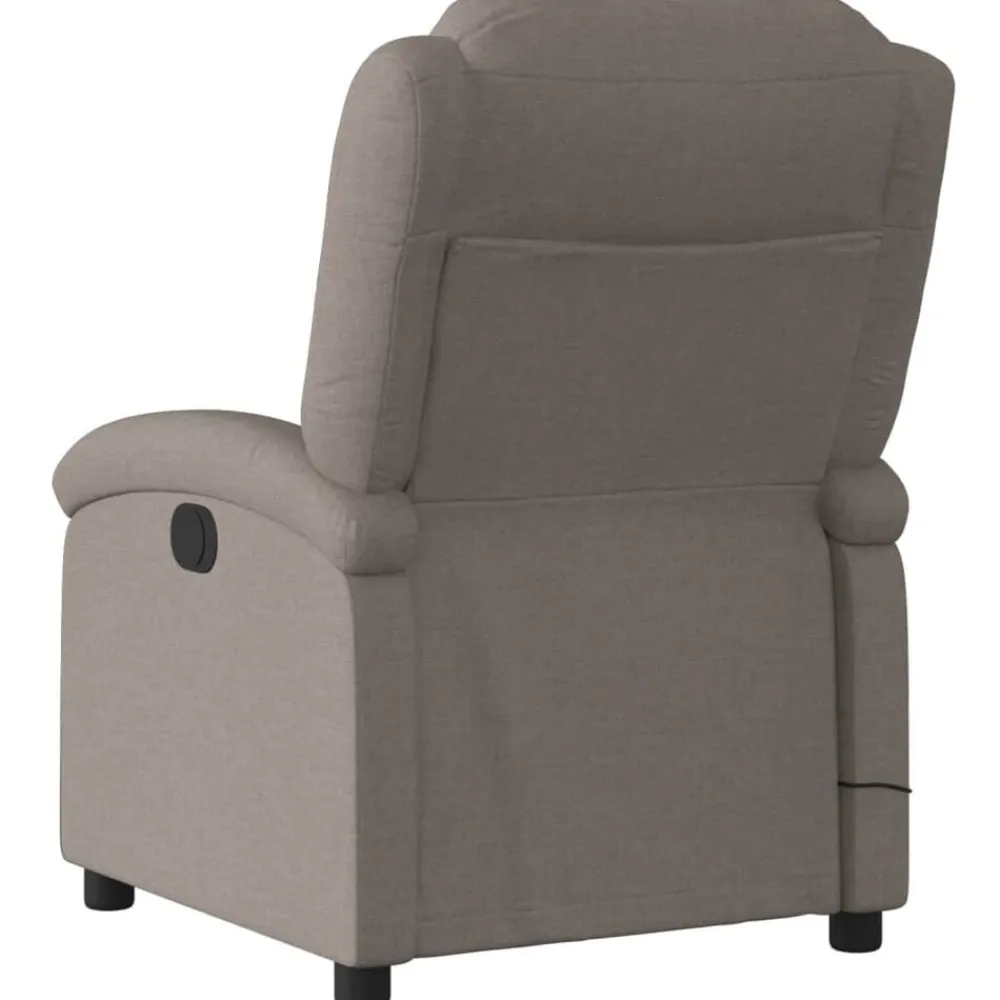 vidaXL Sillas-Sillón de masaje reclinable de tela gris
