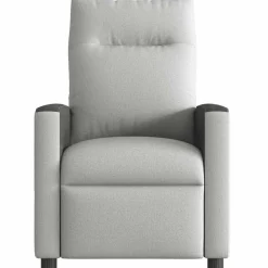 vidaXL Sillón de masaje reclinable de tela Gris nube New