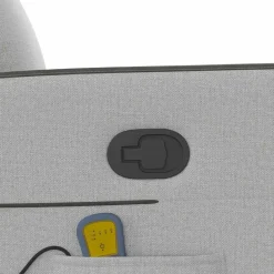 vidaXL Sillón de masaje reclinable de tela Gris nube New