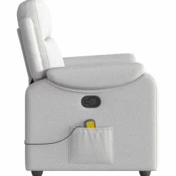 vidaXL Sillón de masaje reclinable de tela gris nube Best
