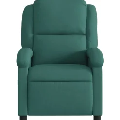vidaXL Sillón de masaje reclinable de tela Verde oscuro Best
