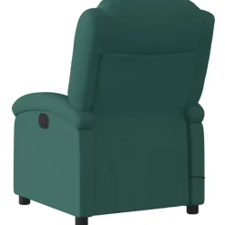 vidaXL Sillón de masaje reclinable de tela Verde oscuro Best