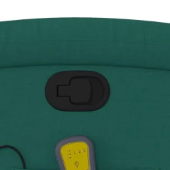 vidaXL Sillón de masaje reclinable de tela Verde oscuro Best