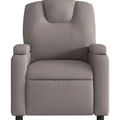 vidaXL Sillas-Sillón de masaje reclinable de tela gris