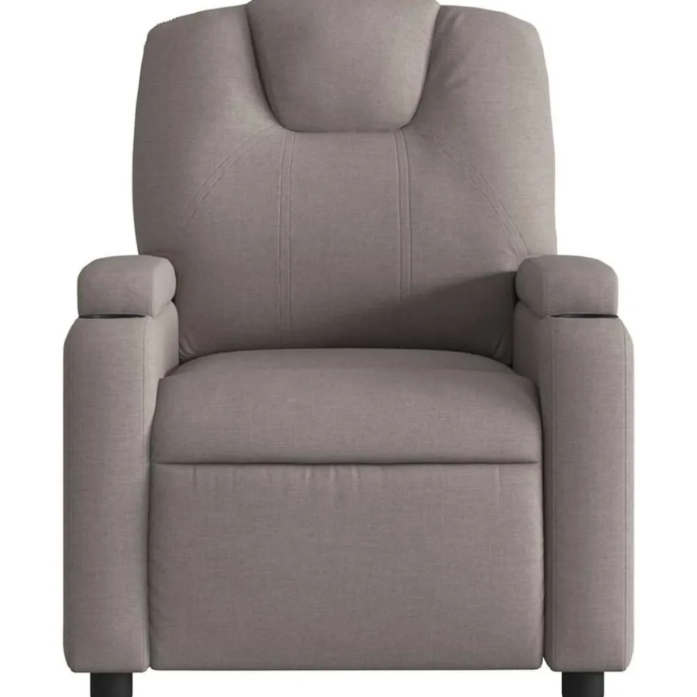 vidaXL Sillas-Sillón de masaje reclinable de tela gris