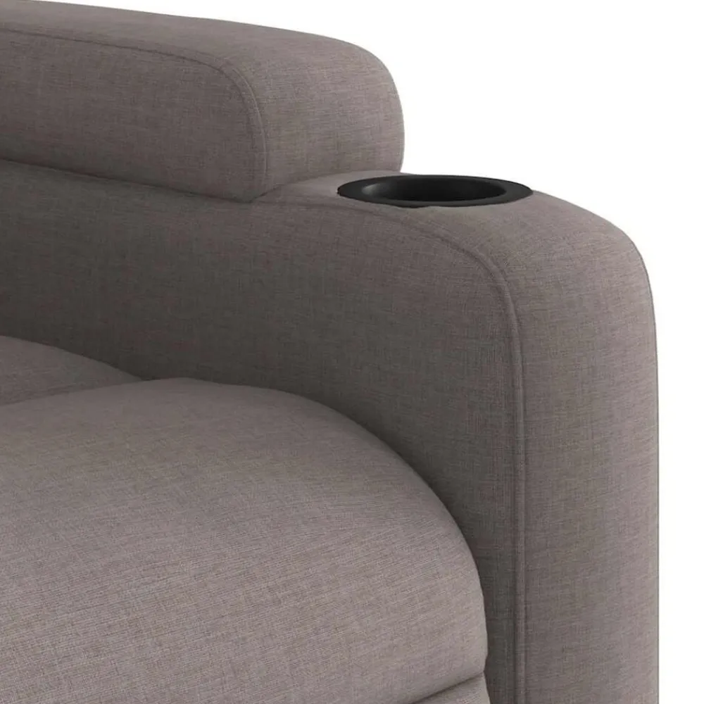 vidaXL Sillas-Sillón de masaje reclinable de tela gris