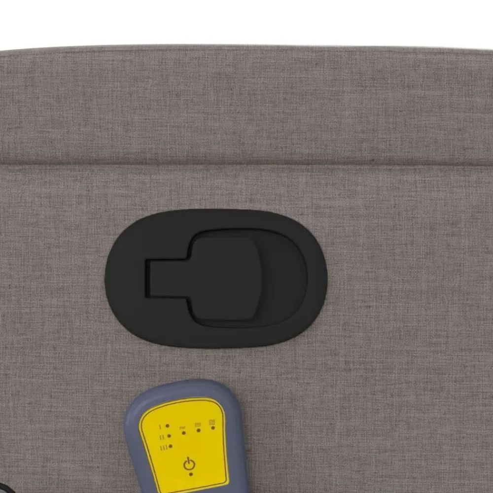 vidaXL Sillas-Sillón de masaje reclinable de tela gris