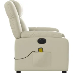vidaXL Sillas-Sillón de masaje reclinable eléctrico cuero sintético