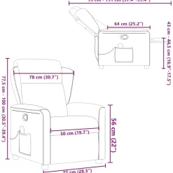 vidaXL Sillón de masaje reclinable de tela Verde oscuro Online