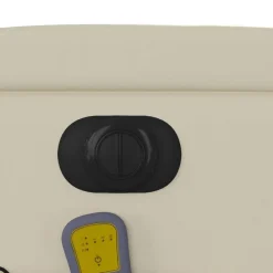 vidaXL Sillón de masaje reclinable eléctrico cuero sintético Crema Online