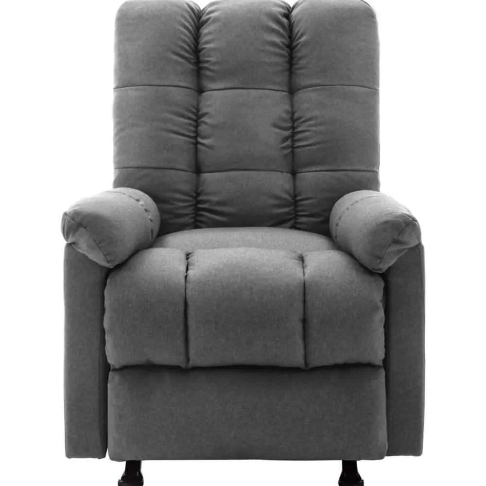 vidaXL Sillón de masaje reclinable de tela Gris claro Sale