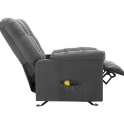 vidaXL Sillón de masaje reclinable de tela Gris claro Sale