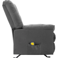 vidaXL Sillón de masaje reclinable de tela Gris claro Sale