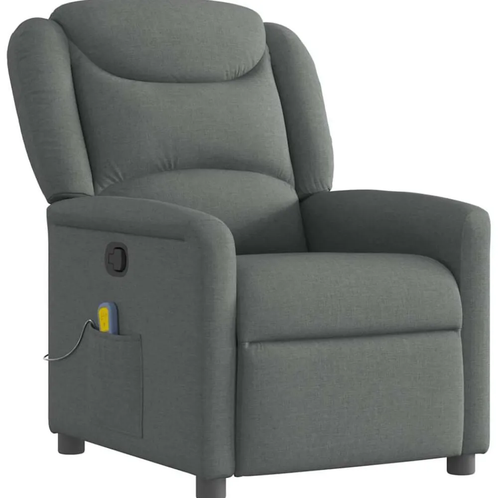 vidaXL Sillas-Sillón de masaje reclinable de tela