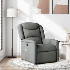 vidaXL Sillas-Sillón de masaje reclinable de tela