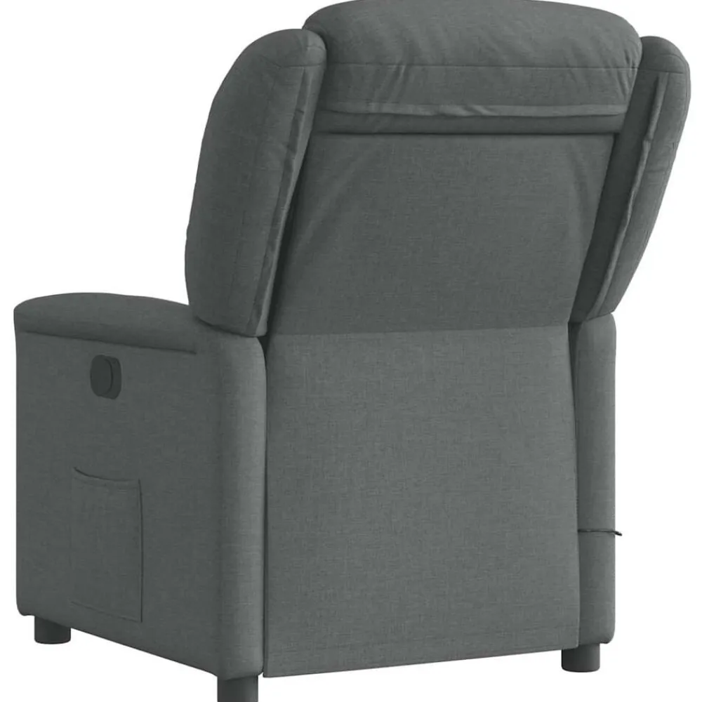 vidaXL Sillas-Sillón de masaje reclinable de tela