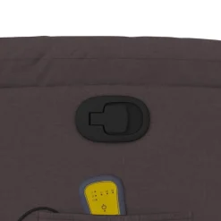 vidaXL Sillón de masaje reclinable de tela marrón oscuro Marr&oacute;n oscuro New