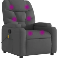 vidaXL Sillas-Sillón de masaje reclinable de tela