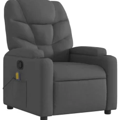 vidaXL Sillas-Sillón de masaje reclinable de tela